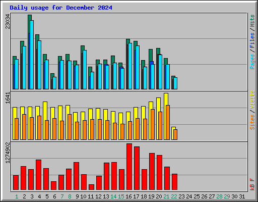 Daily usage for December 2024