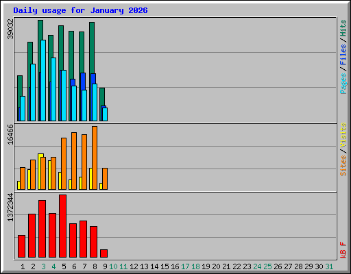 Daily usage for January 2026