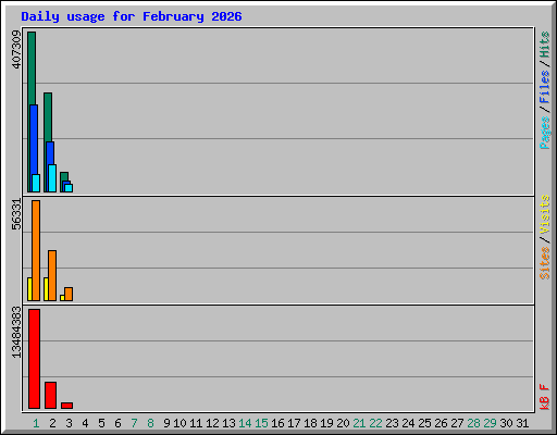 Daily usage for February 2026
