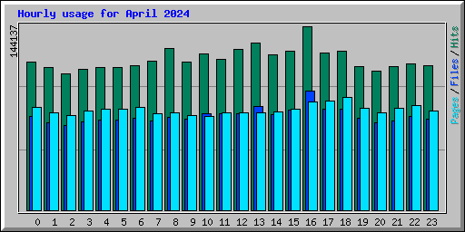 Hourly usage for April 2024