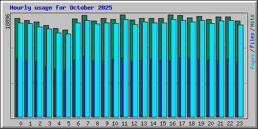 Hourly usage for October 2025