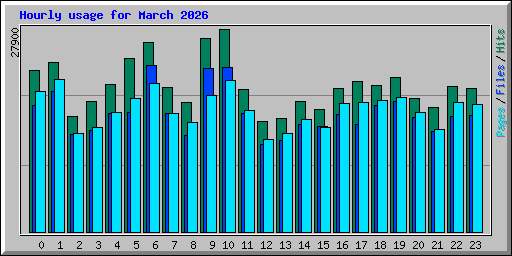 Hourly usage for March 2026